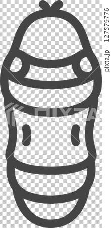 Line drawing mini insect single icon Caterpillar Line drawing mini insect single icon Caterpillar 127579776