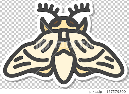 貼紙式迷你昆蟲圖示:蠶 貼紙式迷你昆蟲圖示:蠶 127579800