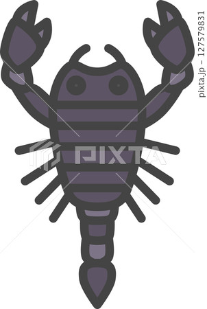 カラーミニ昆虫の単品アイコン　蠍 127579831