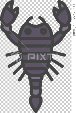 カラーミニ昆虫の単品アイコン　蠍 127579831