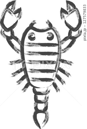 筆書きミニ昆虫の単品アイコン　蠍 127579833