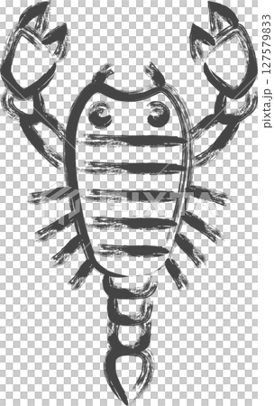 筆書きミニ昆虫の単品アイコン　蠍 127579833