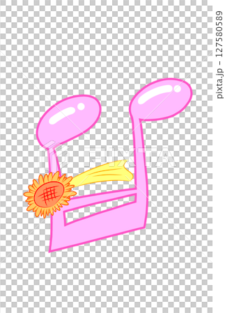 帶有向日葵流星的音符 127580589