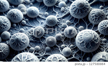 Microscopic mold patterns background. Generated Image 127580864