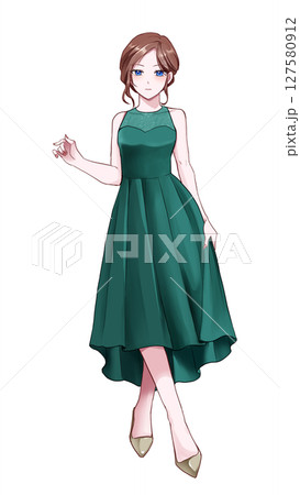 パーティードレスの女性 127580912