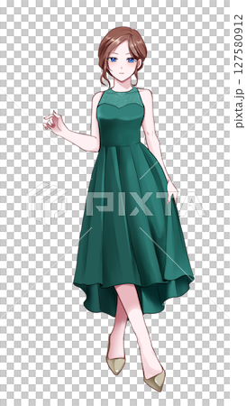 パーティードレスの女性 127580912