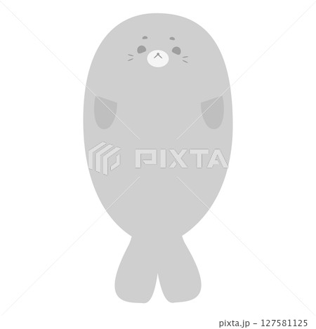 海の仲間シリーズ・アザラシのかわいいイラスト素材 海の仲間シリーズ・アザラシのかわいいイラスト素材 127581125