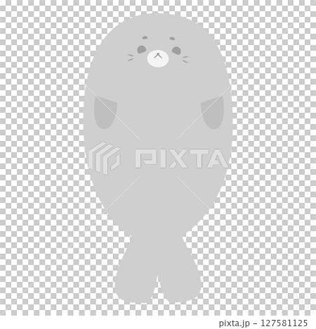海の仲間シリーズ・アザラシのかわいいイラスト素材 海の仲間シリーズ・アザラシのかわいいイラスト素材 127581125