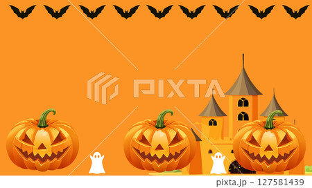 ハロウィーンのイラスト背景 127581439
