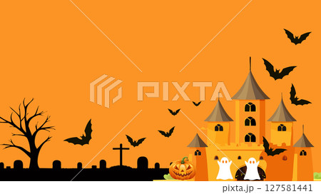 ハロウィーンのイラスト背景 127581441