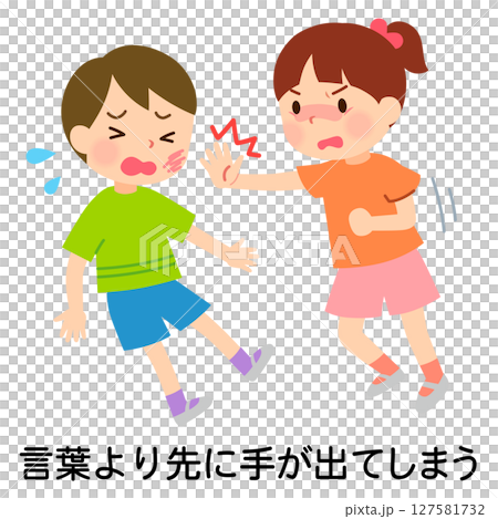 孩子說話前先動手，打架，情緒控制 127581732