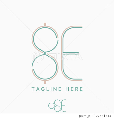 Logo design graphic concept creative premium vector stock image top sell initial SE 8E font eye glasses double lines monogram medical vision optic len Logo design graphic concept creative premium vector stock image top sell initial SE 8E font eye glasses double lines monogram medical vision optic len 127581743