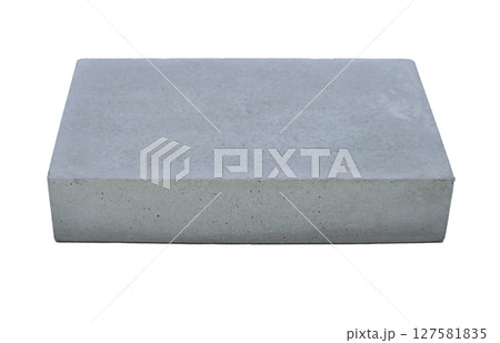 Concrete template podium pedestal for show cosmetic or skin care products display isolated on white background Concrete template podium pedestal for show cosmetic or skin care products display isolated on white background 127581835