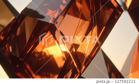 Sunset-Colored Polygonal Overlap Illusion Sunset-Colored Polygonal Overlap Illusion 127582211