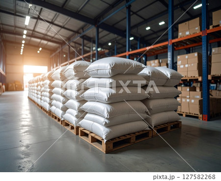 倉庫に保存している備蓄米 倉庫に保存している備蓄米 127582268