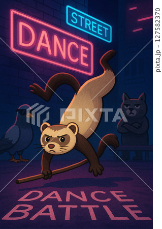 看板を見る動物たち 看板を見る動物たち 127582370