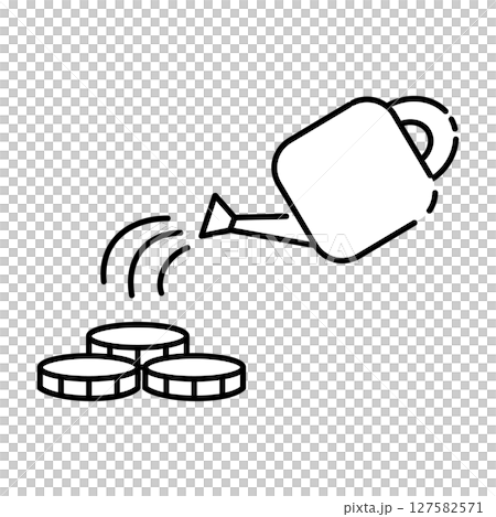 資産運用・お金を育てるイメージのアイコンイラスト 127582571