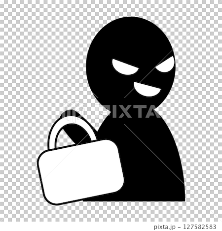 カバンを盗もうとする人物のアイコン 127582583
