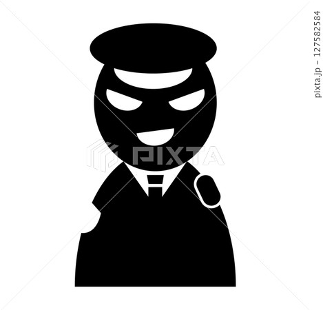 警察官を装った怪しい人物のアイコン 警察官を装った怪しい人物のアイコン 127582584