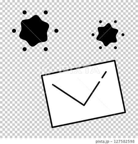 Icons representing suspicious and fraudulent emails 127582598