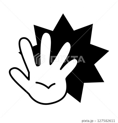 ストップを示す手のひらアイコン ストップを示す手のひらアイコン 127582611