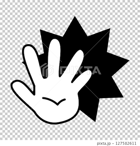 ストップを示す手のひらアイコン ストップを示す手のひらアイコン 127582611