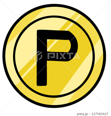 P（ポイント）のコイン 127583427