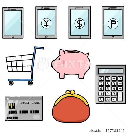 買い物に関するイラストセット 127583441