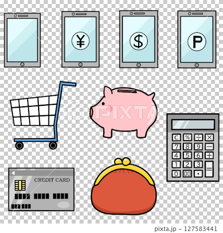 購物插圖集 127583441