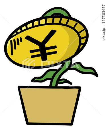 萎れた植木鉢の円 127583457
