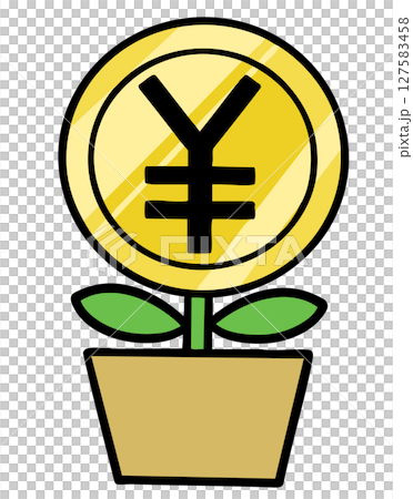 育てられた植木鉢の円 127583458