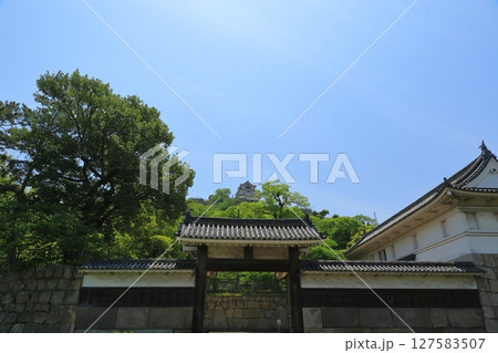 大手二の門から見上げた丸亀城本丸の風景 大手二の門から見上げた丸亀城本丸の風景 127583507