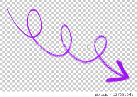 Purple arrow symbol colored pencil isolated on transparent background Purple arrow symbol colored pencil isolated on transparent background 127583545