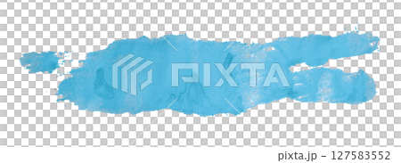 Light blue watercolor background. Artistic hand paint. Isolated on transparent background. 127583552
