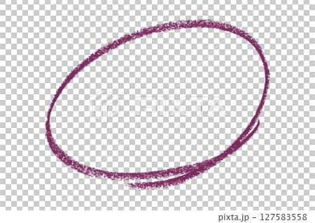 Purple pencil highlight circle mark isolated on transparent background 127583558