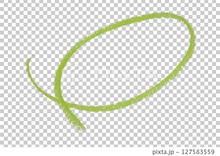 Green pencil highlight circle mark isolated on transparent background Green pencil highlight circle mark isolated on transparent background 127583559