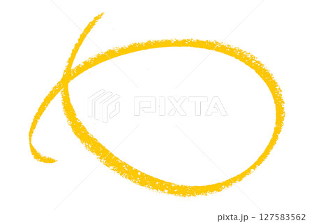 Yellow pencil highlight circle mark isolated on transparent background Yellow pencil highlight circle mark isolated on transparent background 127583562