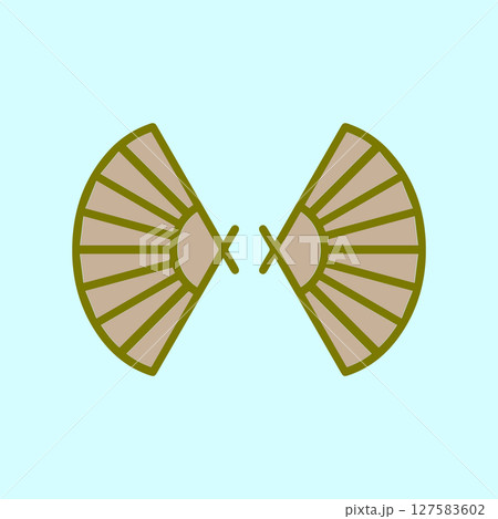 symbol design folding fan 127583602