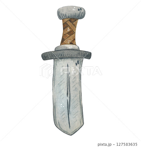 A sword with a long handle without a scabbard 127583635