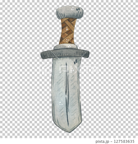 A sword with a long handle without a scabbard 127583635