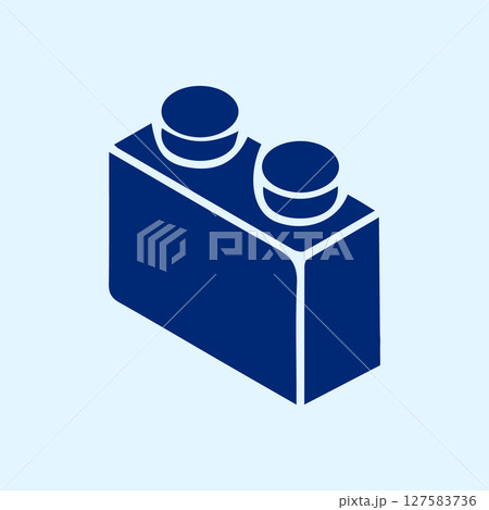 simple lego two dots icon 127583736