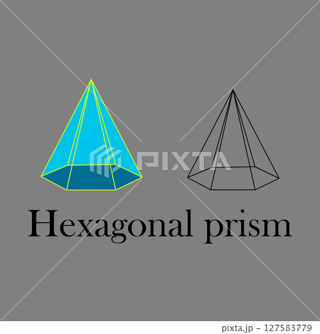 3D hixagonal prism icon 3D hixagonal prism icon 127583779