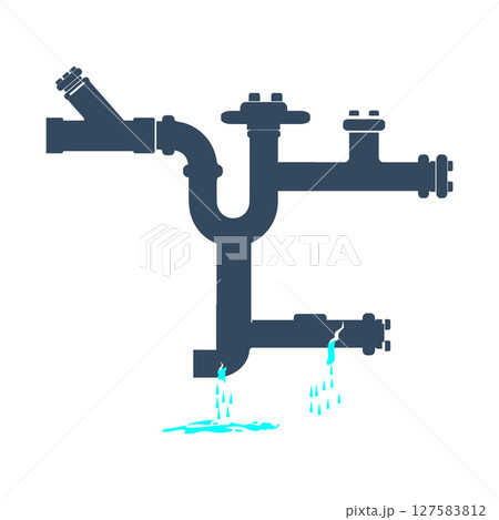 vectors illustration of water pipe leak vectors illustration of water pipe leak 127583812