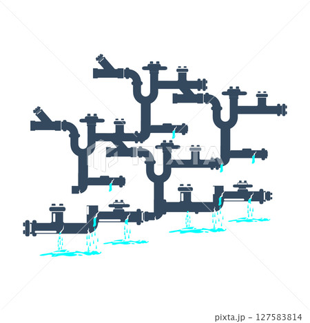 vectors illustration of water pipe leak vectors illustration of water pipe leak 127583814