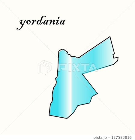 Jordan country map icon vectors 127583816