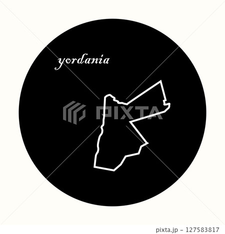Jordan country map icon vectors 127583817