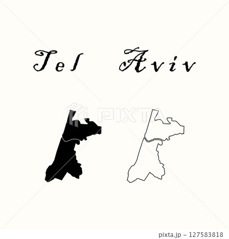 Tel Aviv city map icon vectors Tel Aviv city map icon vectors 127583818