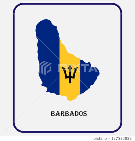 Barbados country map icon vectors 127583889