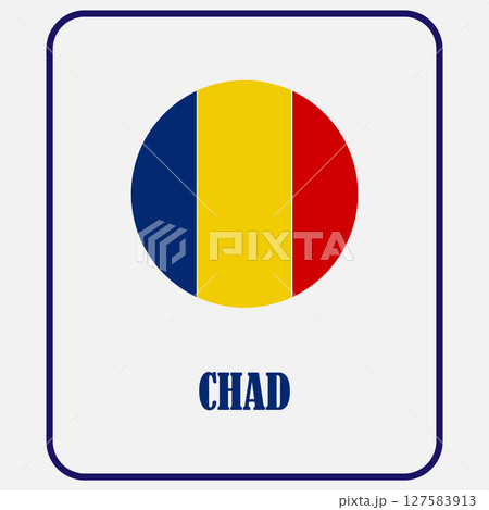 Chad country flag icon vectors 127583913