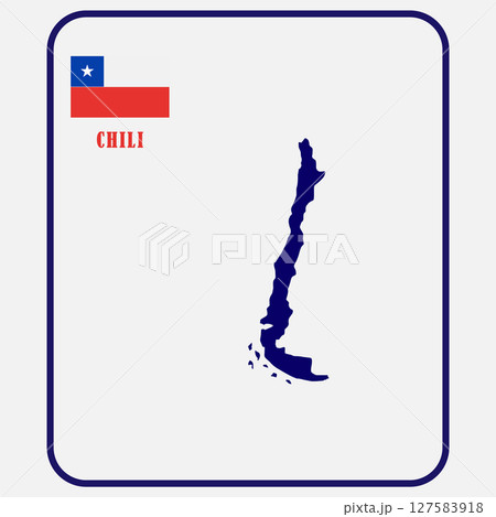 Chile country map symbol design 127583918